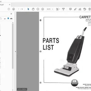 ADVANCE CARPETWIN 214A PARTS MANUAL - PDF DOWNLOAD