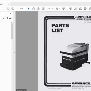 ADVANCE CONVERTAMATIC TRAC 320, 380BD PARTS MANUAL - PDF DOWNLOAD