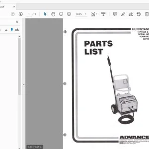 ADVANCE HURRICANE 1000 1-PHASE & 3-PHASE PARTS MANUAL - PDF DOWNLOAD