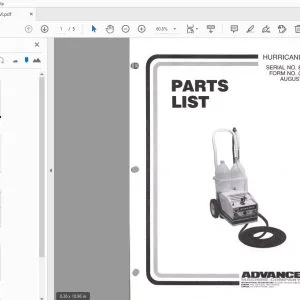 ADVANCE HURRICANE 500 PARTS MANUAL - PDF DOWNLOAD