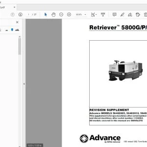 ADVANCE RETRIEVER 5800G/P/D PARTS MANUAL - PDF DOWNLOAD