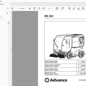 ADVANCE RS501 INSTRUCTIONS FOR USE MANUAL 33019745 - PDF DOWNLOAD