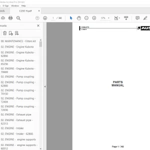 AUSA C 250 H Forklift Parts Manual - PDF DOWNLOAD
