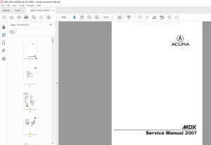 Acura MDX 2006-2009 Service Manual - PDF DOWNLOAD