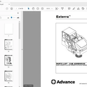 Advance 56508639, 56508640, 56508641 Exterra Parts Manual - PDF DOWNLOAD