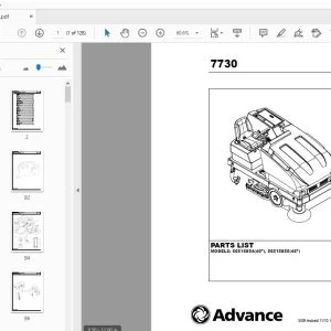 Advance 7730 Parts Manual 56515854(40”), 56515855(46”) - PDF DOWNLOAD