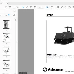 Advance 7765 Parts Manual 56042525 REV F - PDF DOWNLOAD