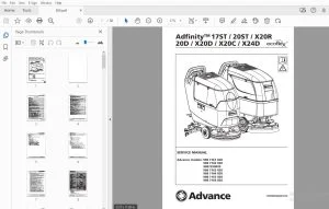 Advance Adfinity TM 17ST/20ST/X20R/20D/X20D/X20C/X24D Ecoflex Service Manual - PDF