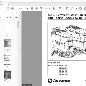 Advance Adfinity TM 17ST/20ST/X20R/20D/X20D/X20C/X24D Ecoflex Service Manual - PDF