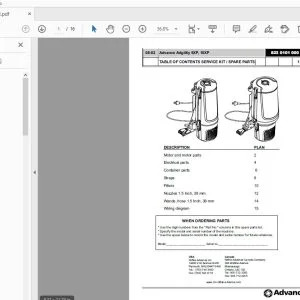 Advance Adgility 6XP, 10XP Parts Manual - PDF DOWNLOAD