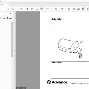 Advance Adgility Parts Manual 8222739010 - PDF DOWNLOAD