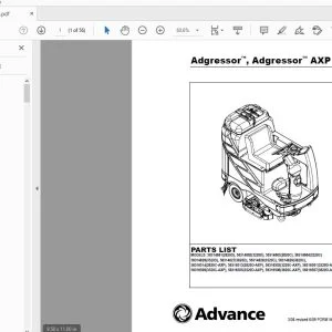 Advance Adgressor, Adgressor AXP 2820, 3220 Parts Manual - PDF DOWNLOAD