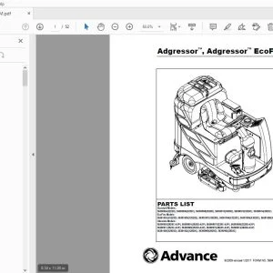 Advance Adgressor, Adgressor EcoFlex Parts Manual - PDF DOWNLOAD