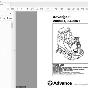 Advance Advenger 2800ST, 3400ST Parts Manual - PDF DOWNLOAD