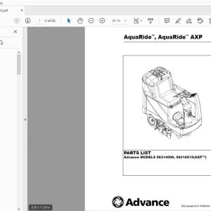 Advance AquaRide, AquaRide AXP Parts Manual 56042439 - PDF DOWNLOAD