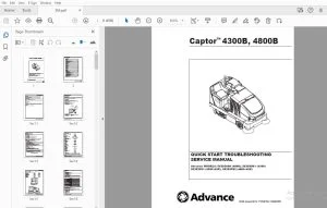 Advance Captor 4300B, 4800B Quick Start Troubleshooting Service Manual - PDF