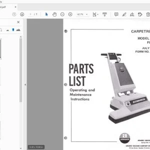 Advance Carpetron 28 FC280 FC280-5 Parts Manual - PDF DOWNLOAD