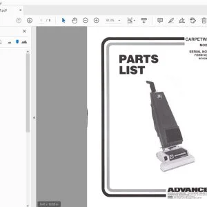 Advance Carpetwin 14 140 140-5 Parts Manual - PDF DOWNLOAD