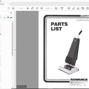 Advance Carpetwin 140 Parts Manual - PDF DOWNLOAD