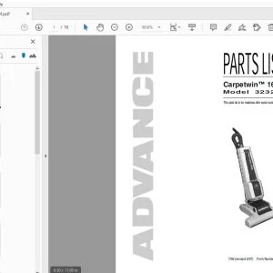 Advance Carpetwin 16XP Parts Manual 042302 - PDF DOWNLOAD