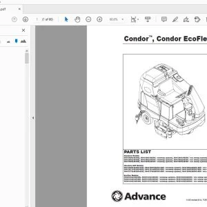 Advance Condor, Condor EcoFlex Parts Manual - PDF DOWNLOAD