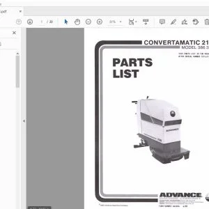 Advance Convertamatic 21B Parts Manual - PDF DOWNLOAD