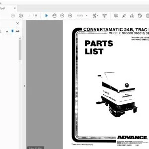 Advance Convertamatic 24B, Trac 240 393000,393010, 393011 Parts Manual - PDF