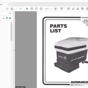 Advance Convertamatic Trac 280 Parts Manual - PDF DOWNLOAD