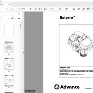 Advance Exterra Parts Manual - PDF DOWNLOAD