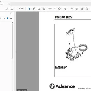 Advance FM800 REV 56382452 Parts Manual - PDF DOWNLOAD