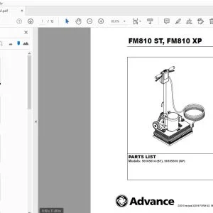 Advance FM810 ST, FM810 XP Parts Manual - PDF DOWNLOAD