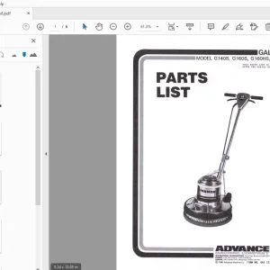 Advance Galaxie G140S, G160S, G160HS, G180S Parts Manual - PDF DOWNLOAD