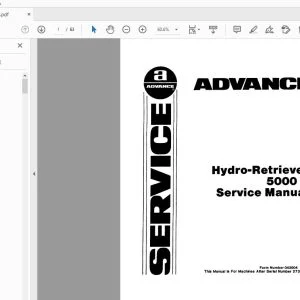 Advance Hydro-Retriever 5000B Service Manual - PDF DOWNLOAD