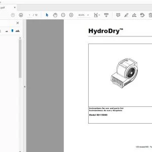 Advance HydroDry 56115000 Instructions for use & parts Manual - PDF DOWNLOAD