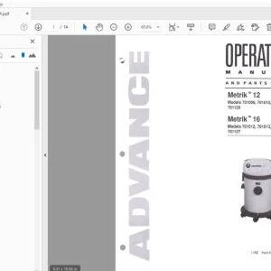 Advance Metrik 12,16 Operator Manual - PDF DOWNLOAD