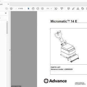 Advance Micromatic 14 E Parts Manual - PDF DOWNLOAD