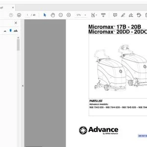 Advance Micromax 17B-20B Micromax 20DD-20DC Parts Manual - PDF DOWNLOAD