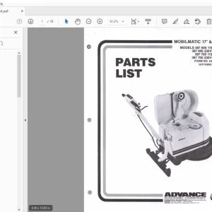 Advance Mobilmatic 17 & 20 Parts Manual - PDF DOWNLOAD