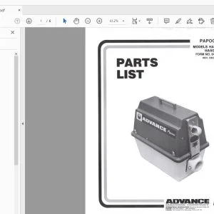 Advance Papoose HA500 HA500-5 Parts Manual - PDF DOWNLOAD