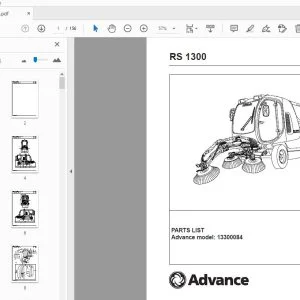 Advance RS 1300 Parts Manual 13300084 - PDF DOWNLOAD