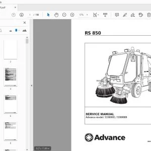 Advance RS 850 Service Manual 13300083, 13300089 - PDF DOWNLOAD