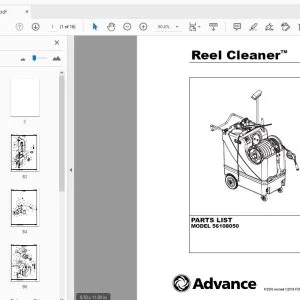 Advance Reel Cleaner Parts Manual 56042442 - PDF DOWNLOAD