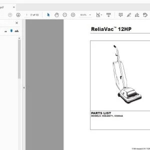 Advance ReliaVac 12HP Parts Manual 56042457 - PDF DOWNLOAD
