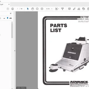 Advance Retriever 134G, 134P Parts Manual - PDF DOWNLOAD