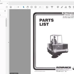 Advance Retriever 5800B Parts Manual - PDF DOWNLOAD