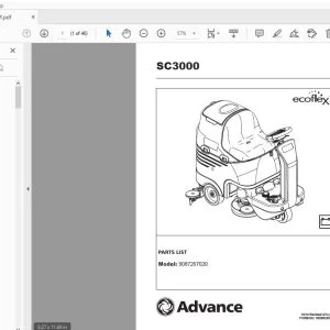 Advance SC3000 9087267020 Ecoflex Parts Manual - PDF DOWNLOAD