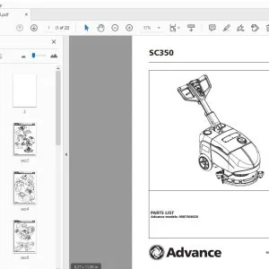 Advance SC350 9087304020 Parts Manual - PDF DOWNLOAD