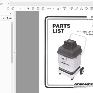 Advance Sprite S550 S580 S112 S550-5 S580-5 S112-5 S550-J S-580-J Parts Manual - PDF DOWNLOAD