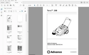 Advance Terra 28B Service Manual 9084702010 - PDF DOWNLOAD