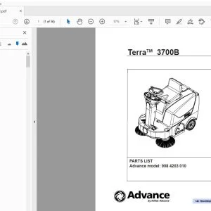 Advance Terra 3700B Parts Manal 1461964000 - PDF DOWNLOAD